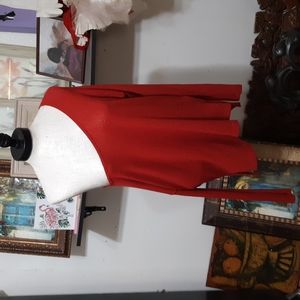 Rusty Orange Knit Loose Hang OverSized Knit Sweater Low neck PROJECT SOCIAL T M